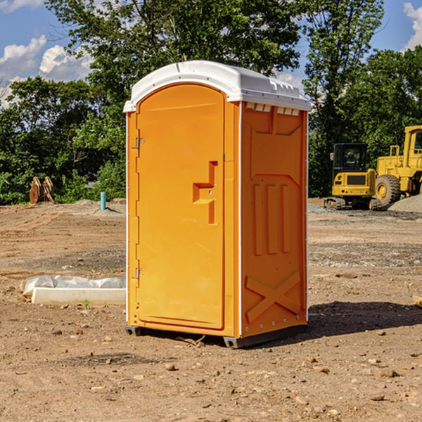 portable toilets at an event in California